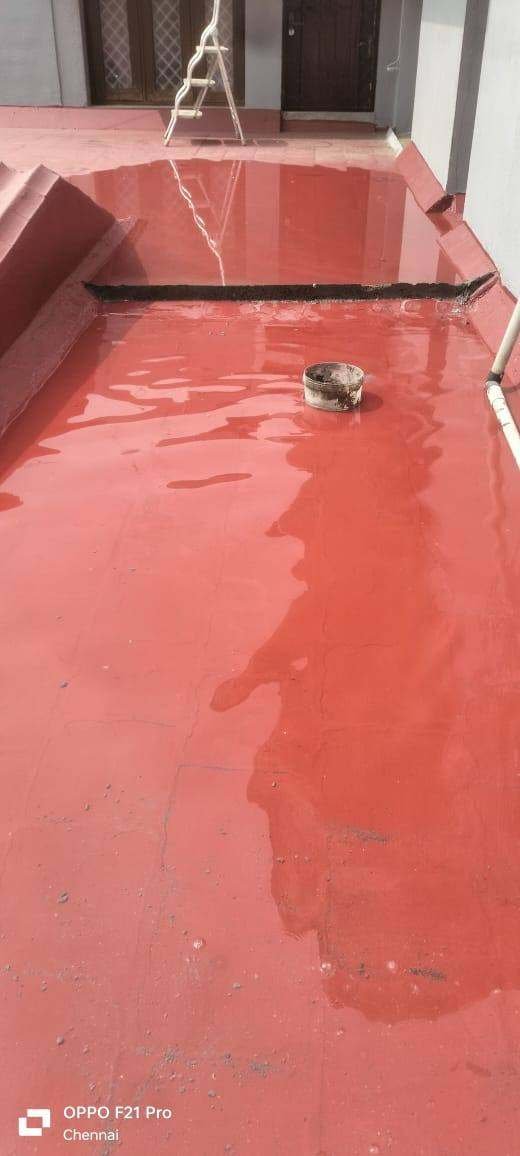 Roof waterproofing coating application