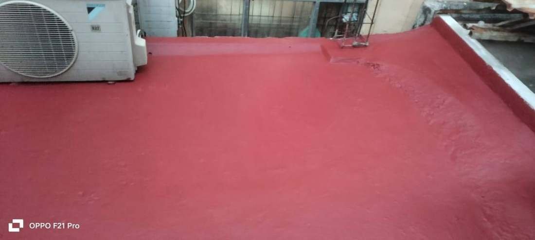 Chemical waterproofing coating applied